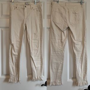 Free People Great Heights Frayed Skinny Jeans